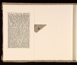 Artist: Mann, Gillian. | Title: (Triangle cut-out, and text of introduction). | Date: 1981 | Technique: etching, printed in black ink, from one plate