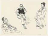 Artist: Miller, Lewis. | Title: Taylor, Cattapan and Sansom | Date: 1989 | Technique: lithograph, printed in black ink, from one stone | Copyright: © Lewis Miller. Licensed by VISCOPY, Australia
