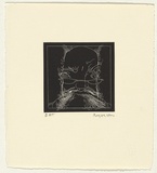 Artist: Law, Roger. | Title: Not titled [self portrait in black- 1]. | Date: 2005 | Technique: aquatint, printed in black ink, from one plate