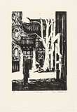 Artist: AMOR, Rick | Title: Gateway [1]. | Date: 1992 | Technique: woodcut, printed in black ink, from one block