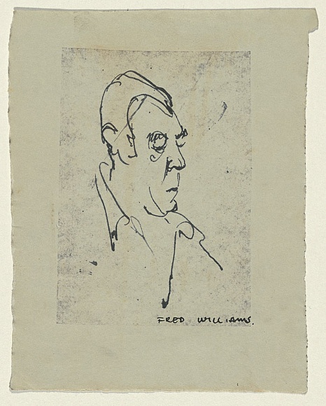 Artist: WILLIAMS, Fred | Title: Portrait of Dwyer | Date: c.1950 | Technique: dyeline | Copyright: © Fred Williams Estate