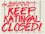 Artist: EARTHWORKS POSTER COLLECTIVE | Title: The screws, not the prisoners, should go to hell...Keep Katingal closed! | Date: 1979 | Technique: screenprint, printed in colour, from two stencils