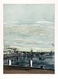 Artist: GRIFFITH, Pamela | Title: Darling Harbour | Date: 1988 | Technique: hard ground, aquatint, photo-transferred on one copper | Copyright: © Pamela Griffith