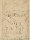 Artist: Simon, Bruno. | Title: Dream of being taken out. | Date: 1941 | Technique: monotype, printed in brown ink, from one plate; additional hand drawing in pencil