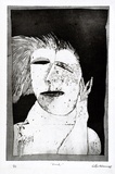 Artist: BALDESSIN, George | Title: Head. | Date: 1965 | Technique: etching and aquatint, printed in black ink, from one plate