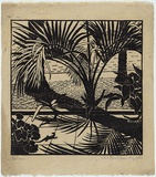 Artist: Blackburn, Vera. | Title: Pattern. | Date: 1936, August | Technique: linocut, printed in black ink, from one block | Copyright: © Vera Blackburn