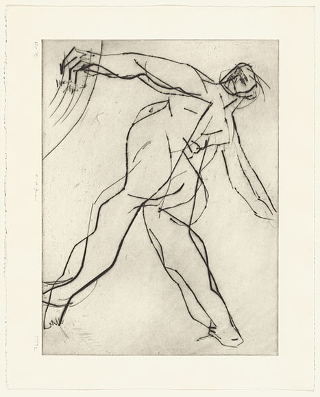 Artist: FURLONGER, Joe | Title: R.H. diver | Date: 1992 | Technique: etching and drypoint, printed in black ink, from one plate Artist: FURLONGER, Joe | Title: R.H. diver | Date: 1992 | Technique: etching and drypoint, printed in black ink, from one plate