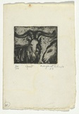 Artist: Cilento, Margaret. | Title: Goat. | Date: 1953 | Technique: etching, aquatint, printed in black ink with plate-tone, from one  plate