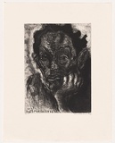 Artist: Fairbairn, David. | Title: Auto portrait 16 | Date: 2004 | Technique: etching and aquatint, printed in black ink, from one plate