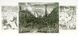 Artist: Rooney, Elizabeth. | Title: Hyde Park x 3 | Date: 1981 | Technique: etching and aquatint, printed in green ink with plate-tone, from three plates