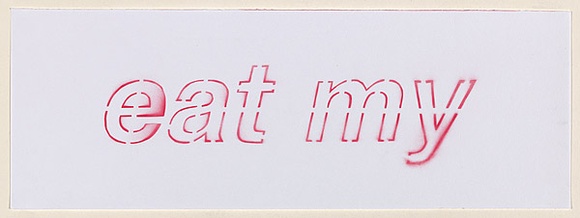 Artist: Azlan. | Title: Eat my terrorism. | Date: 2003 | Technique: stencil, printed in red ink, from one stencil