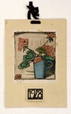 Artist: Syme, Eveline | Title: Calendar: Geraniums | Date: 1928 | Technique: linocut, printed in colour, from multiple blocks