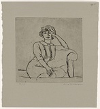 Artist: WILLIAMS, Fred | Title: Young girl. Number 5 | Date: 1966 | Technique: etching and engraving, printed in black ink, from one copper plate | Copyright: © Fred Williams Estate