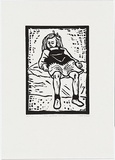 Artist: Rooney, Robert. | Title: Girl, Hawthorn 1956 - 2001 | Date: 1956 | Technique: linocut, printed in black ink, from one block | Copyright: Courtesy of Tolarno Galleries