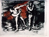 Artist: Strachan, David. | Title: The drunkard | Date: 1950 | Technique: etching and aquatint, printed in colour