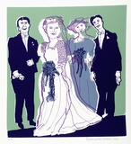 Artist: HANRAHAN, Barbara | Title: not titled [Wedding] | Date: 1966 | Technique: screenprint, printed in colour, from four stencils