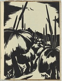 Artist: Wood, Rex. | Title: Blackboys. | Date: November 1935 | Technique: linocut, printed in black ink, from one block
