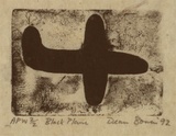 Artist: Bowen, Dean. | Title: Black plane | Date: 1992 | Technique: etching, printed in black ink, from one plate