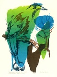 Artist: Brash, Barbara. | Title: Turquoise-browed Mot Mot. | Date: 1965 | Technique: screenprint, printed in colour, from seven stencils