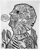 Artist: HANRAHAN, Barbara | Title: Botanical man | Date: 1965-75 | Technique: etching, printed in black ink with plate-tone, from one plate