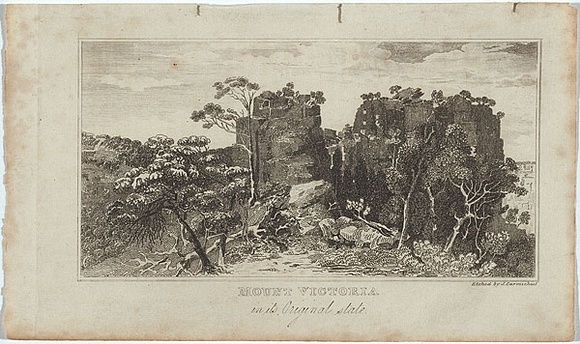 Artist: Carmichael, John. | Title: Mount Victoria in its original state. | Date: 1833 | Technique: etching, printed in black ink, from one copper plate