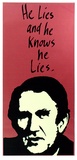 Artist: LITTLE, Colin | Title: He lies and he knows he lies | Date: 1981 | Technique: screenprint, printed in colour, from two stencils