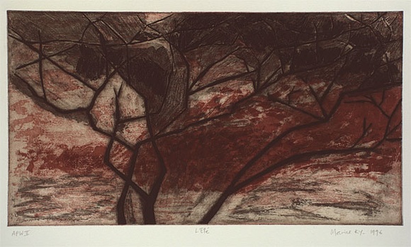 Artist: KY, Marine | Title: L'Eté (#2) | Date: 1996, August | Technique: etching and aquatint, printed in colour, from two plates Artist: KY, Marine | Title: L'Eté (#2) | Date: 1996, August | Technique: etching and aquatint, printed in colour, from two plates