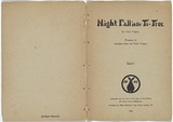 Artist: Rede, Geraldine. | Title: Title page: Night fall in the ti-tree. | Date: 1905 | Technique: woodcut, printed in black ink in the Japanese manner, from one block; with letter-press | Copyright: © Violet Teague Archive, courtesy Felicity Druce