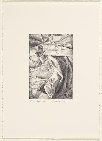 Artist: PILGRIM, Catherine | Title: Fabric #1 | Date: 2001, July | Technique: lithograph, printed in black ink, from one plate Artist: PILGRIM, Catherine | Title: Fabric #1 | Date: 2001, July | Technique: lithograph, printed in black ink, from one plate