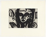 Artist: Harris, Jeffrey. | Title: You and me | Date: 1999 | Technique: sugar-lift etching, printed in black ink, from one plate