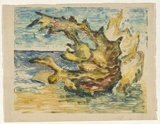 Artist: Burke, Frances. | Title: (Seascape). | Date: c.1938 | Technique: colour momotype