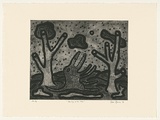 Artist: Bowen, Dean. | Title: Howling at the moon | Date: 1991 | Technique: aquatint, scraping and burnishing, printed in black ink with plate-tone, from one plate