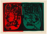 Title: Making a lovely couple | Date: 1970 | Technique: lithograph, printed in colour, from multiple stencils/ plates