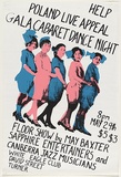 Artist: UNKNOWN | Title: Help Poland live appeal, Gala Cabaret Dance Night | Date: 1981 | Technique: screenprint, printed in colour, from three stencils