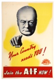 Artist: TERNES | Title: Your country needs you, join the A.I.F. now! | Date: c.1942 | Technique: photo-lithograph, printed in colour, from three plates