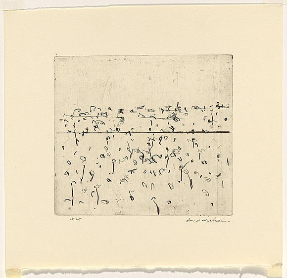 Artist: WILLIAMS, Fred | Title: Lysterfield landscape. Number 1 | Date: 1965-66 | Technique: etching, drypoint and engraving, printed in black ink, from one copper plate | Copyright: © Fred Williams Estate