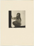 Artist: Robinson, William. | Title: Gorilla [2]. | Date: 1990 | Technique: etching and aquatint, printed in brown ink, from one plate