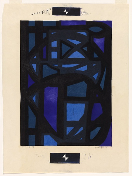 Artist: Stein, Guenter. | Title: Still life | Date: 1955 | Technique: linocut, printed in colour, from four blocks | Copyright: © Bill Stevens (name changed by deed poll in 1958)