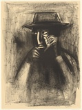 Artist: Dickerson, Robert. | Title: Man in a hat. | Date: 2000, July | Technique: lithograph, printed in black ink, from one stone [or plate]
