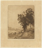 Artist: Roach, G.T.M. | Title: The valley | Date: 1924 | Technique: etching, printed in black ink, from one plate