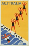Artist: Sellheim, Gert. | Title: Australia surf club. | Date: c.1936 | Technique: lithograph, printed in colour, from multiple stones | Copyright: © Nik Sellheim, courtesy Josef Lebovic Gallery