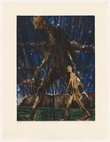 Artist: Macleod, Euan. | Title: Night walking | Date: 2003 | Technique: etching, aquatint, sugar-lift, open-bite and burnishing, printed in colour, from five plates