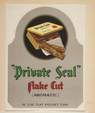 Artist: Burdett, Frank. | Title: Label: Private cut tobacco. | Date: 1933 | Technique: lithograph, printed in colour, from multiple stones [or plates]