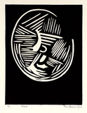 Artist: Burn, Ian. | Title: Head. | Date: 1964 | Technique: linocut, printed in black ink, from one block