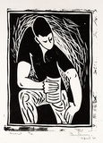 Artist: Burn, Ian. | Title: Linocut. | Date: 1961, April | Technique: linocut, printed in black ink, from one block