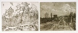Artist: Rooney, Elizabeth. | Title: The battle for St. Malo.  And 20 years on | Date: 1978 | Technique: etching and aquatint, printed in green ink, each from one plate