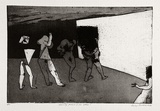 Artist: BALDESSIN, George | Title: Family, friend and one other. | Date: 1964 | Technique: etching and aquatint, printed in black ink, from one plate