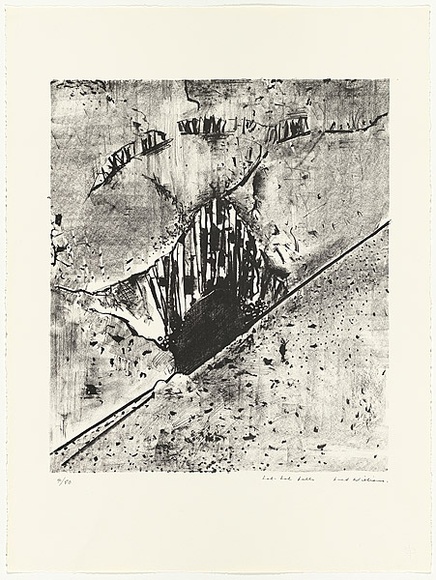 Artist: WILLIAMS, Fred | Title: Lal-Lal Falls | Date: 1977-78 | Technique: lithograph, printed in black ink, from one zinc plate | Copyright: © Fred Williams Estate Artist: WILLIAMS, Fred | Title: Lal-Lal Falls | Date: 1977-78 | Technique: lithograph, printed in black ink, from one zinc plate | Copyright: © Fred Williams Estate