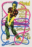 Artist: WORSTEAD, Paul | Title: Mental as anything - Electric and fanz and Clint and the T's - Settlement | Date: 1979 | Technique: screenprint, printed in colour, from four stencils | Copyright: This work appears on screen courtesy of the artist