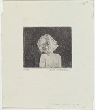 Artist: WILLIAMS, Fred | Title: Isobel in profile looking up | Date: 1965 | Technique: etching, aquatint | Copyright: © Fred Williams Estate